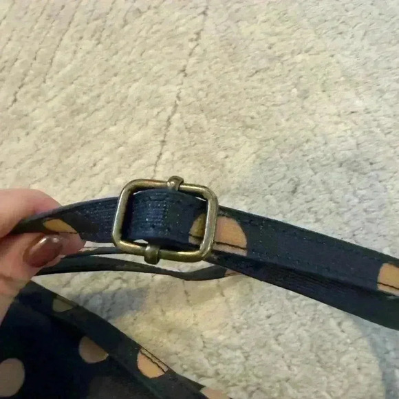 cath kidston Crossbody Blue And Cream Polk A Dot Print Flap Over Style - Picture 7 of 7